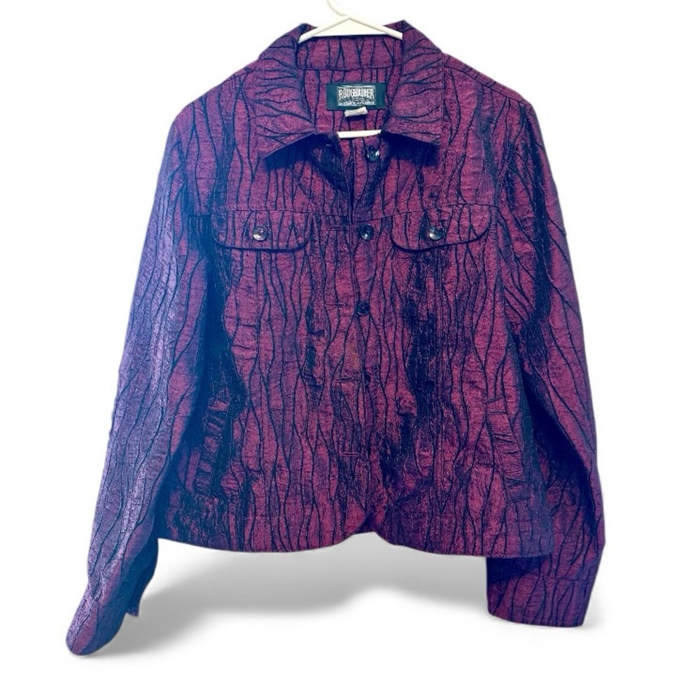 Vintage Y2K Roughrider Wine Red Jacket Medium (missing one button)